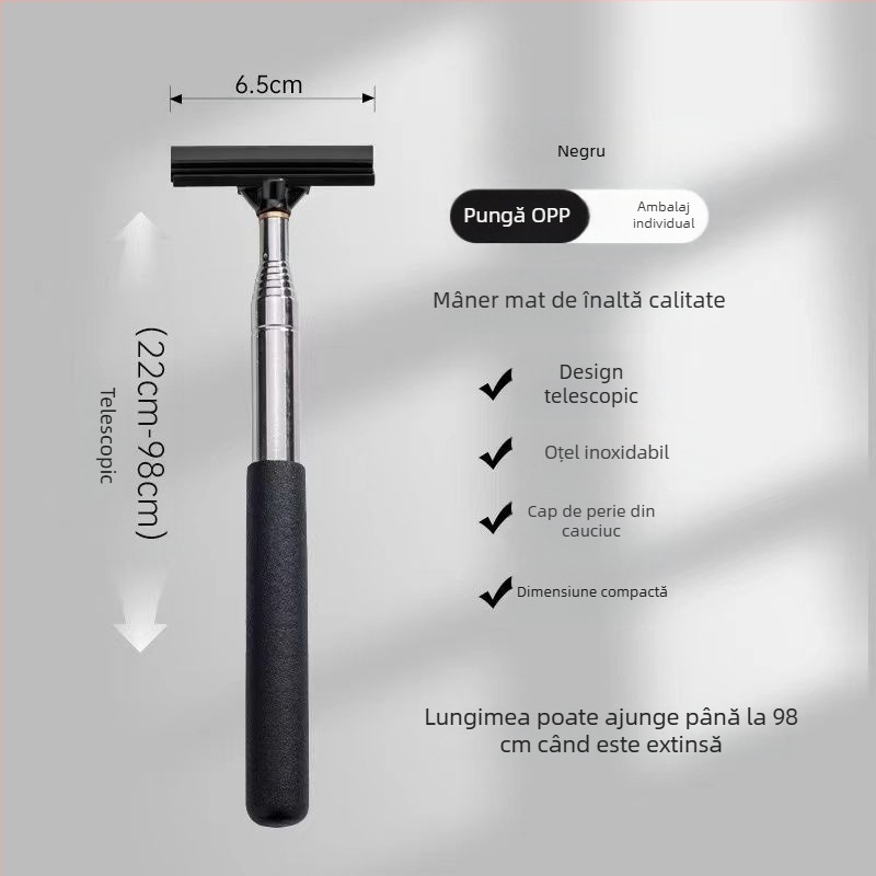 Ștergător de oglindă retrovizoare auto din oțel inoxidabil Ștergător de parbriz retractabil portabil Ștergător de geam de curățare