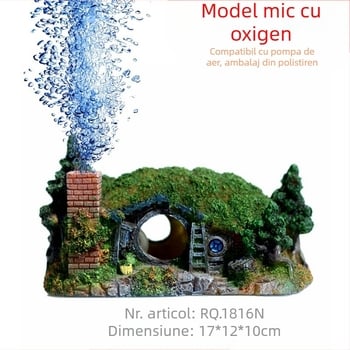 Ruiqi Acvariu Peisaj Castel Decorare Ornamente Mici Hobbit Casă Acvariu de Pește Casă din Lemn Acasă Aprovizionare Transfrontalieră