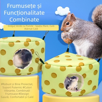 Cuib de bumbac pentru veveriță, hamster, papagal mic, cuib de bumbac cald de iarnă, cuib de pâine cu ananas, cuib triunghiular