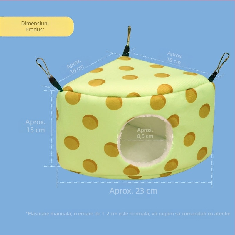 Cuib de bumbac pentru veveriță, hamster, papagal mic, cuib de bumbac cald de iarnă, cuib de pâine cu ananas, cuib triunghiular