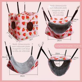 Pat de cobai Amazon, sac de miere, dihor, veveriță, veveriță, hamac de primăvară/vară, agățat, set de patru piese pentru animale de companie