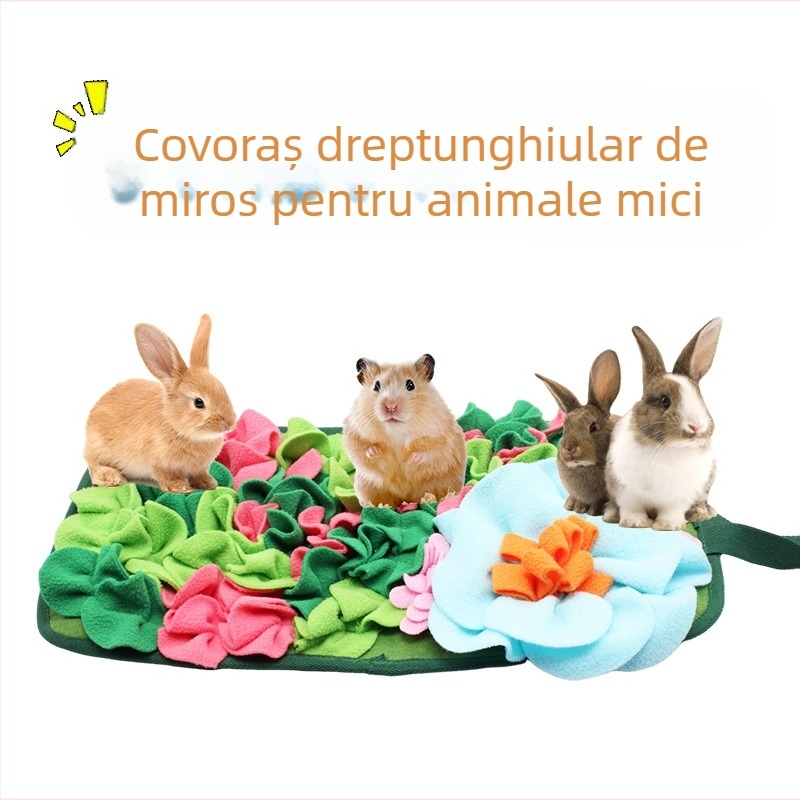 Amazon Temu Covoraș nou pentru hrănire cu iepuri, cobai, pentru ameliorarea stării de spirit, covoraș pătrat pentru miros de grădină, pentru iepuri de chinchilla