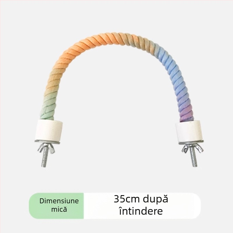 Papagal agățat frânghie leagăn pasăre stand rack pasăre colivie decor tigru piele bujor alpinism spirală bumbac frânghie Xuan Feng agățat rack jucărie