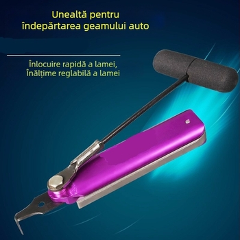 Instrument de îndepărtare a geamurilor auto, instrument de îndepărtare a parbrizului auto, mâner de extragere cu lamă cu schimbare rapidă
