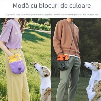 Geantă de gustări pentru animale de companie din fabrică, pentru ieșiri, câini și pisici, pentru exterior, poate pune o pungă de gunoi, rucsac diagonal, pentru câini și plimbări cu câini