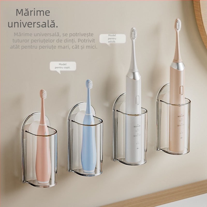 Suport pentru periuță de dinți electrică Pro-hand, suport neperforat pentru depozitarea toaletei, suport pentru pastă de dinți, cutie de depozitare, storcător automat de pastă de dinți