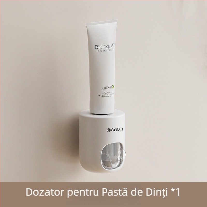 Suport pentru periuță de dinți electrică Pro-hand, suport neperforat pentru depozitarea toaletei, suport pentru pastă de dinți, cutie de depozitare, storcător automat de pastă de dinți