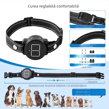 Produs nou transfrontalier Dispozitiv anti-lătrat pentru animale de companie Dispozitiv de dresaj pentru câini Guler anti-lătrat Automat Anti-lătrat pentru câini cu telecomandă Șoc electric Vibrații Sunet
