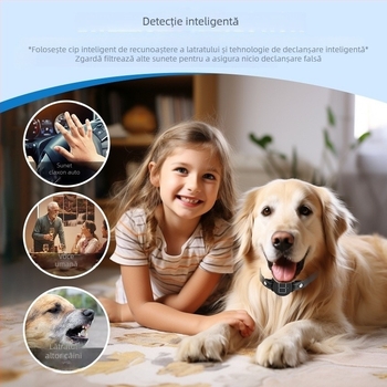Produs nou transfrontalier Dispozitiv anti-lătrat pentru animale de companie Dispozitiv de dresaj pentru câini Guler anti-lătrat Automat Anti-lătrat pentru câini cu telecomandă Șoc electric Vibrații Sunet