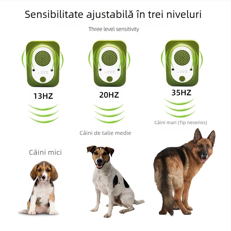 Dispozitiv anti-lătrat cu ultrasunete pentru animale de companie, repelent de câini în aer liber, dispozitiv de dresaj pentru câini anti-zgomot, dispozitiv de dresaj pentru animale de companie