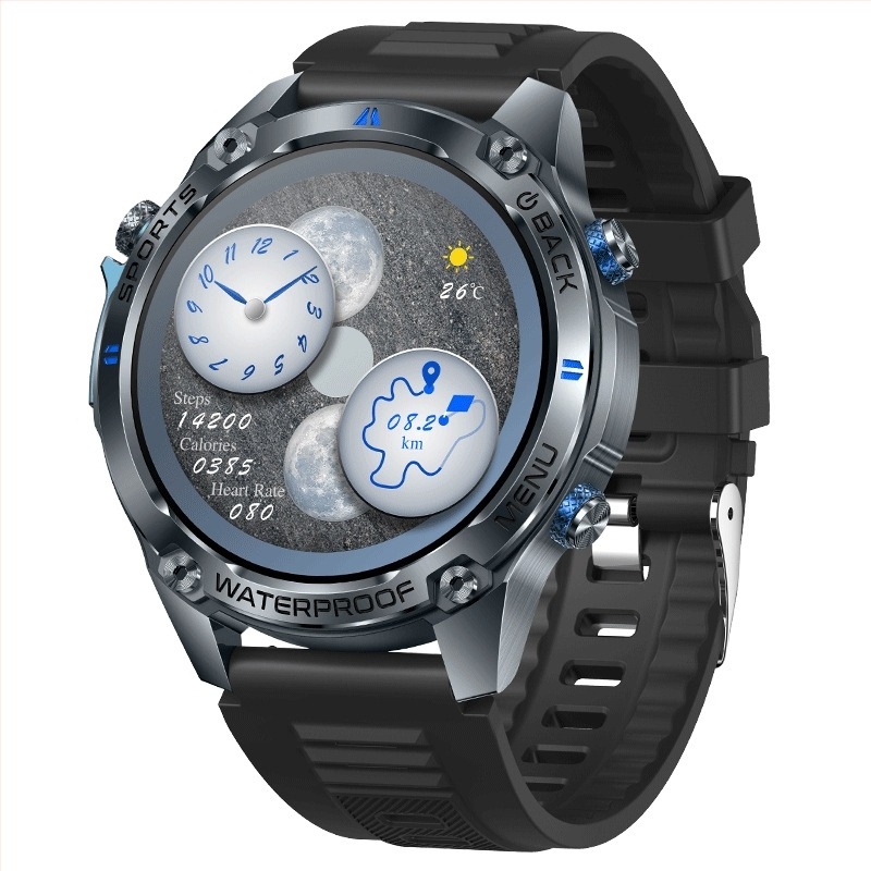 Nou ceas inteligent GPS cu bandă duală 50m impermeabil în aer liber robust sport ceas altimetru barometru busolă