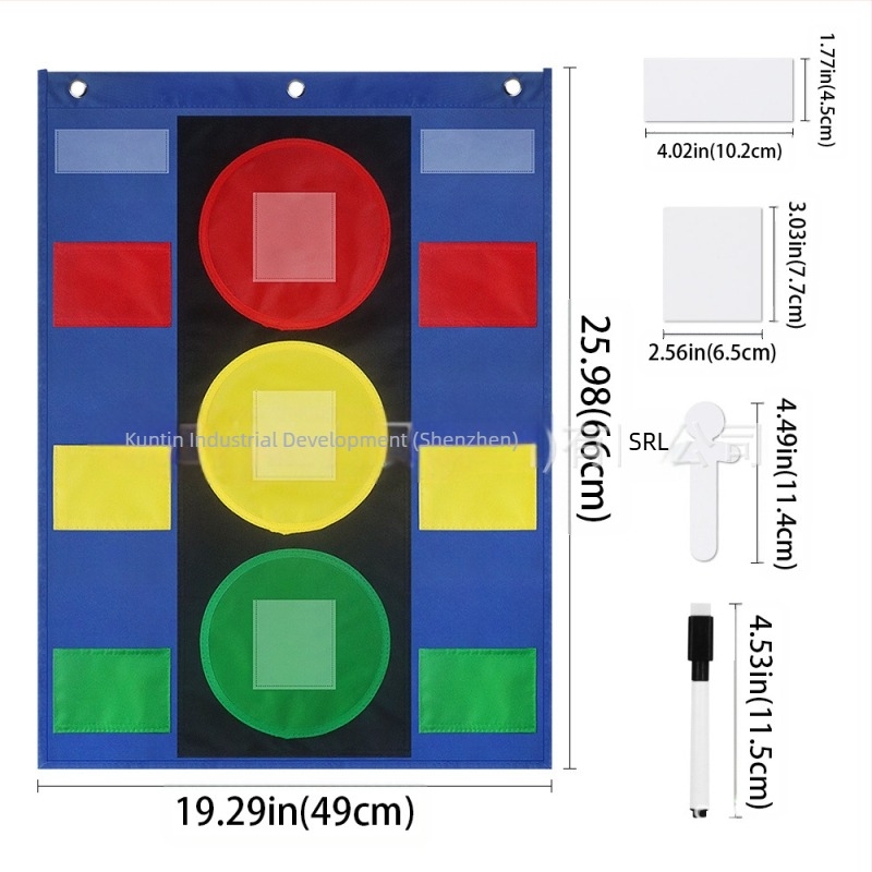 Instrument de învățare multifuncțional, diagramă de buzunar pentru semafor, exersarea comportamentului, diagramă de buzunar pentru semafor