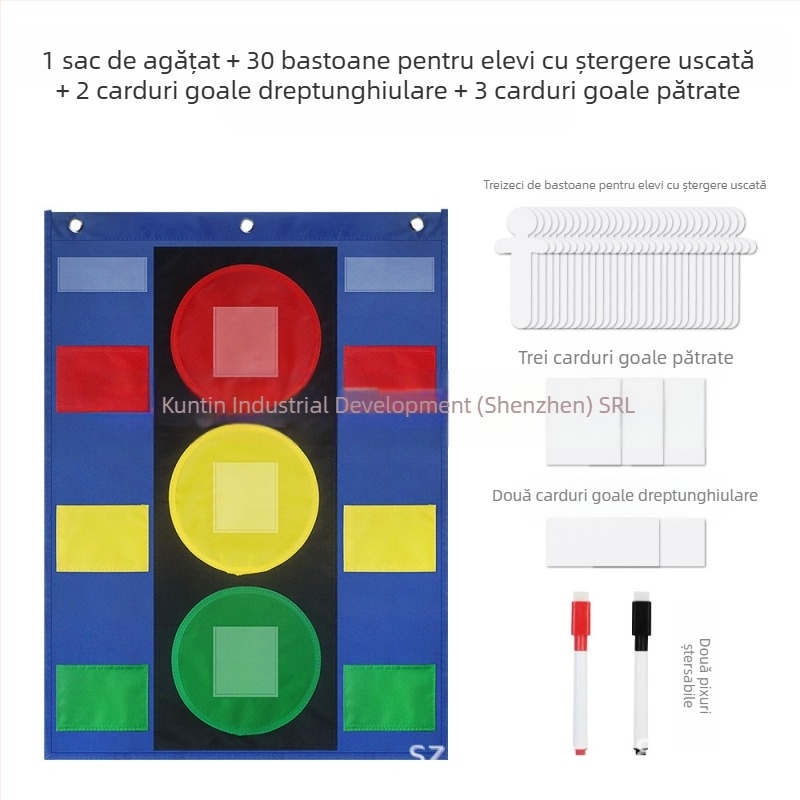 Instrument de învățare multifuncțional, diagramă de buzunar pentru semafor, exersarea comportamentului, diagramă de buzunar pentru semafor