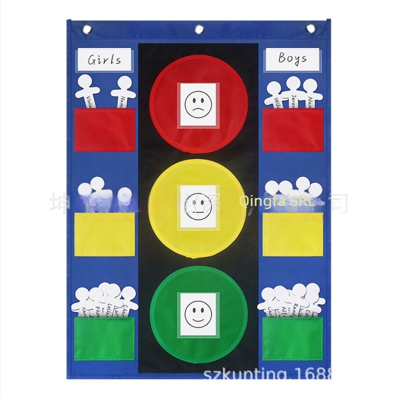 Instrument de învățare multifuncțional, diagramă de buzunar pentru semafor, exersarea comportamentului, diagramă de buzunar pentru semafor