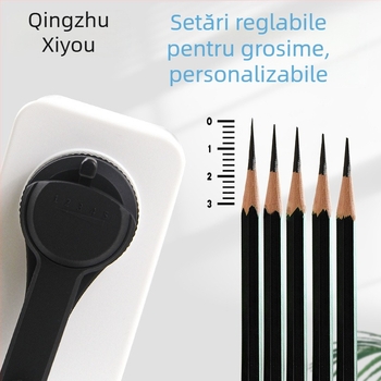 Ascuțitoare de creioane Qingzhu Xiyou, ascuțitoare de creioane, ascuțitoare manuală, ascuțitoare de creioane din cărbune brut, artă