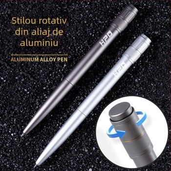 Stilou cu ax rotativ HPO, stilou cu gel rotativ cu decompresie din aliaj de aluminiu, stilou rotativ de înaltă calitate din metal, stilou cu semnătură cu decompresie și senzație puternică de mână