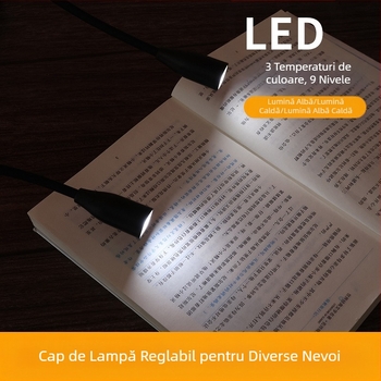Lampă de citit cu LED-uri multifuncționale agățate pe gât, lampă de citit portabilă agățată pe gât, lampă de noapte agățată pe gât