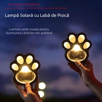 Lampă solară transfrontalieră cu gheare de pisică, impermeabilă, pentru curte, lampă pentru picioare, decorare grădină, balcon, atmosferă, lampă cu gheare de pisică, lampă de gazon