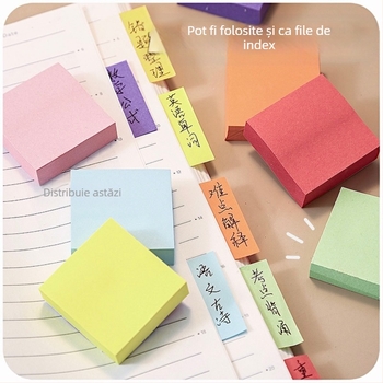 Notițe Post-it colorate, valoare ridicată a culorilor, notițe adezive Post-it, elevi de gimnaziu, etichetă de index pentru biroul de cont, școală primară, lipire