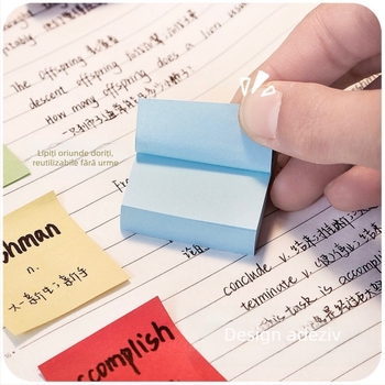 Notițe Post-it colorate, valoare ridicată a culorilor, notițe adezive Post-it, elevi de gimnaziu, etichetă de index pentru biroul de cont, școală primară, lipire