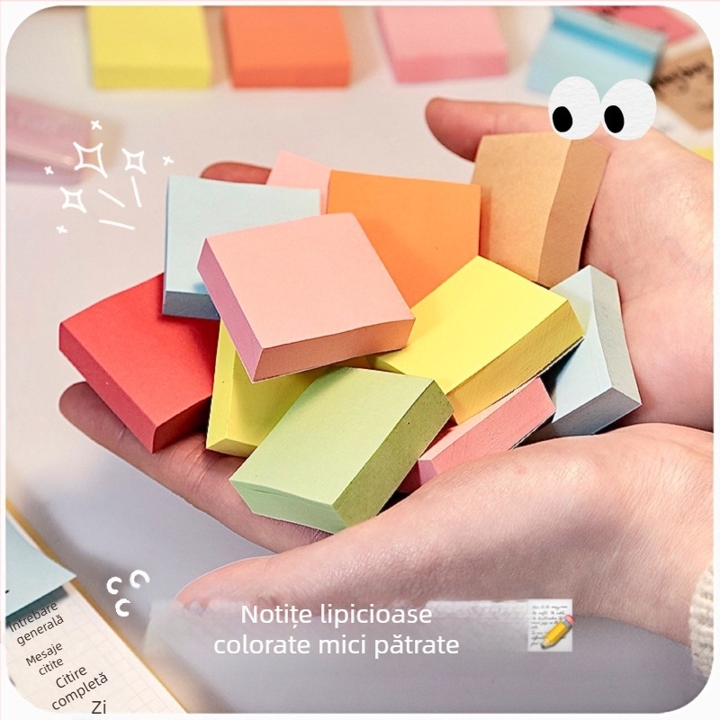 Notițe Post-it colorate, valoare ridicată a culorilor, notițe adezive Post-it, elevi de gimnaziu, etichetă de index pentru biroul de cont, școală primară, lipire