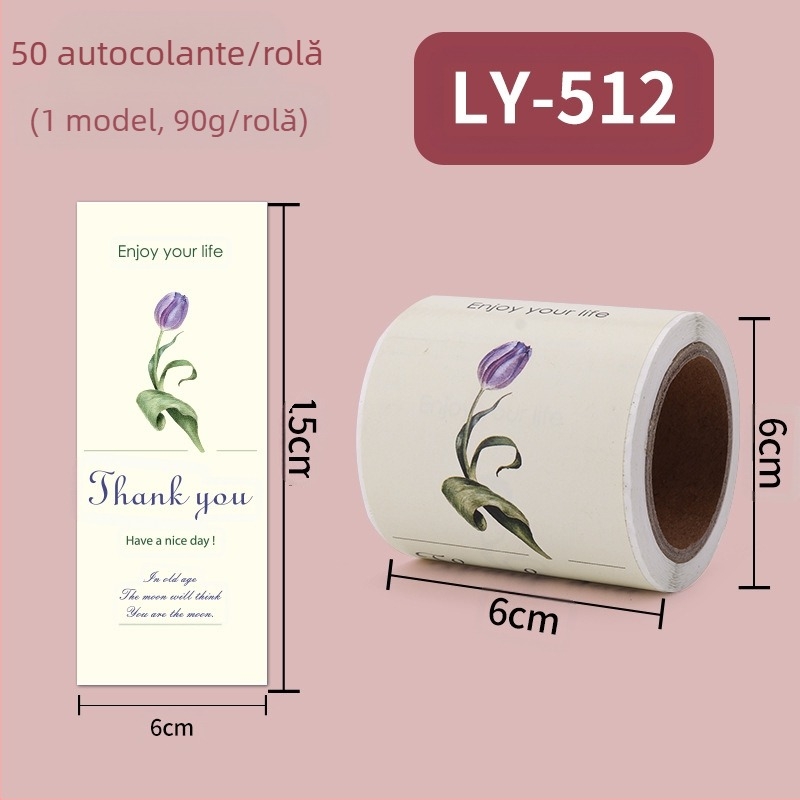 Mulțumesc, mulțumesc, mașină zburătoare, autocolant decorativ pentru etanșarea cutiei, autocolant pentru role de flori, en-gros