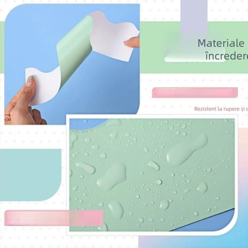 Rolă de hârtie decorativă cu bordură colorată pentru tablă neagră, afișaj cu atmosferă de petrecere, hârtie decorativă cu valuri, carton