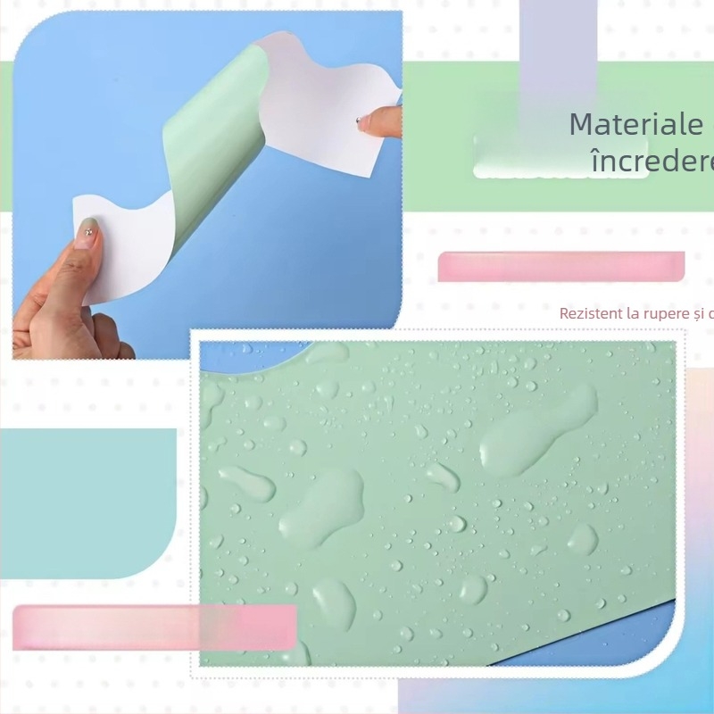 Rolă de hârtie decorativă cu bordură colorată pentru tablă neagră, afișaj cu atmosferă de petrecere, hârtie decorativă cu valuri, carton