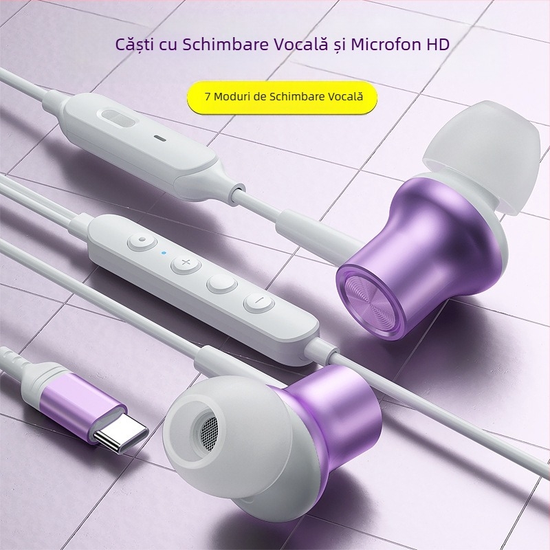 Căști speciale pentru K-song Anchor Live Sound Card, căști stereo cu schimbare de voce, căști cu schimbare de voce pentru Apple 15 Huawei