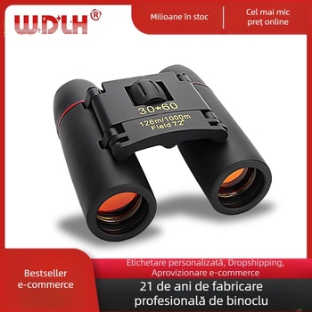 Binoclu transfrontalier 30x60 HD cu buzunar în formă de floare de cireș, mini telescop portabil pentru concerte în aer liber, en-gros