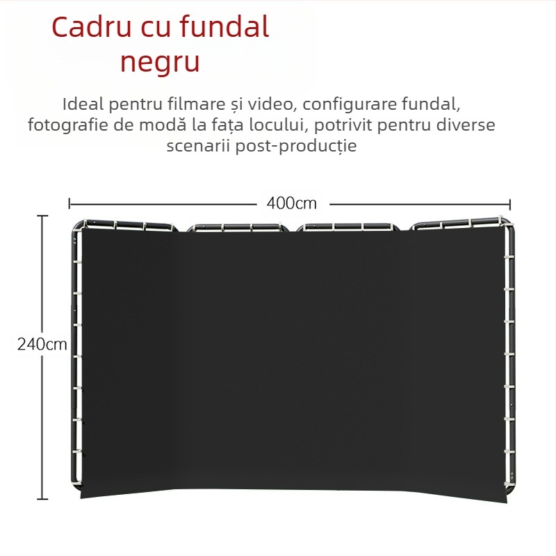 Pânză verde live pentru ecran, Pânză de fundal verde pentru ecran, Fundal fotografie mare, Echipament profesional portabil pentru film și televiziune