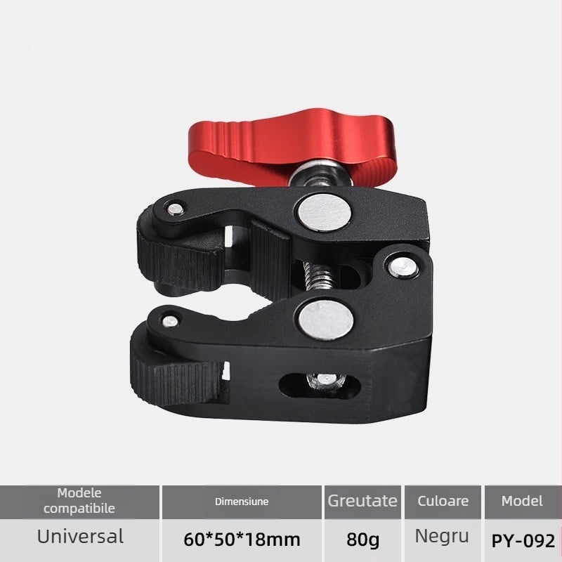 Accesorii pentru brațul magic pentru aparat foto DSLR, clip de mazăre din aliaj de aluminiu, braț magic universal