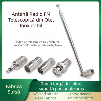 Antenă radio cu tijă telescopică universală, cu alimentare directă de la producători de explozii comerciale, antenă FM BNC mascul