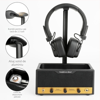 2025 Nou Retro Speaker Căști Display Stand Desktop Depozitare Boxă Rock Style Pen Holder Poate Fi Etichetat