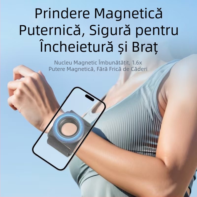 Suport magnetic pentru telefon mobil, universal, cu suspensie pentru încheietura mâinii, nou, pentru alergare și conducere, în aer liber, suport pentru telefon mobil live