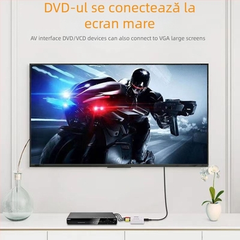 Convertor video AV-HDMI transfrontalier, set-top box pentru monitorizare jocuri 1080P, trei lotus RCA-TV