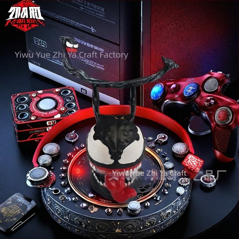 Produs nou transfrontalier seria Ps, suport pentru mâner, statuie din rășină, ornamente decorative, imagine cu venin, model de topor Leviathan