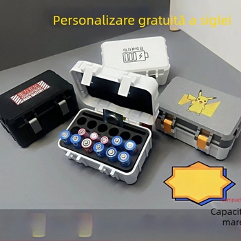 Cutie de depozitare universală pentru baterii cu buton nr. 5 nr. 7, cutie portabilă pentru depozitarea bateriilor, burete sigilat, depozitare tampon
