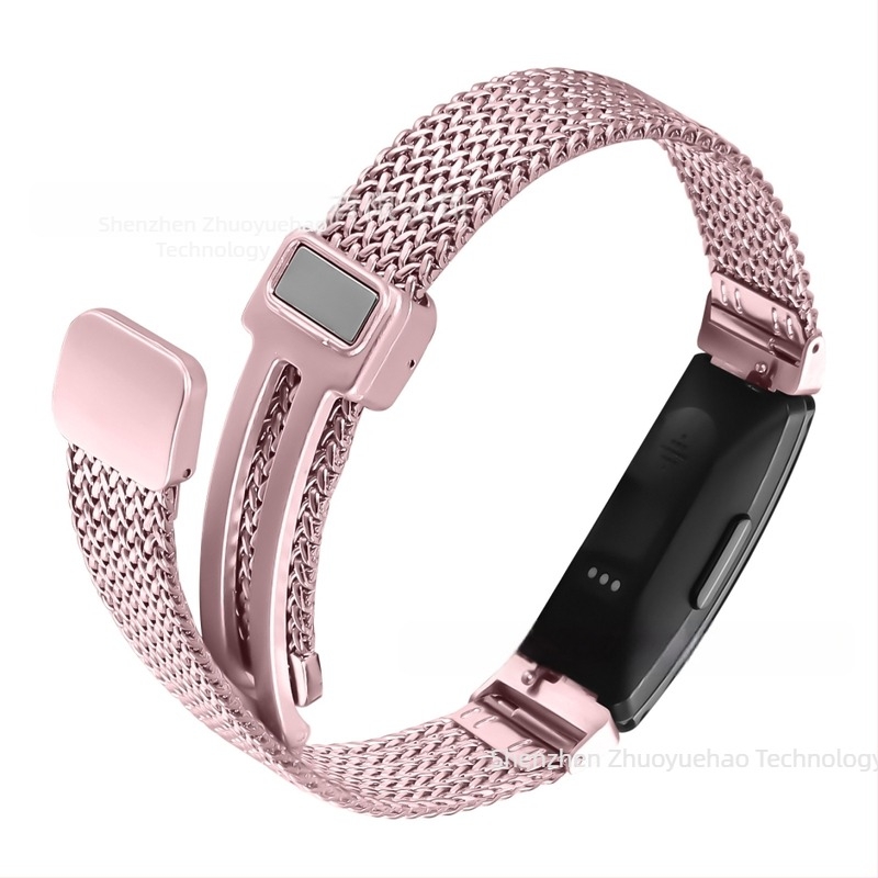 Potrivit pentru Fitbit inspire1/2, curea magnetică Milan Nice Mesh cu curea magnetică Milan în spic de hering