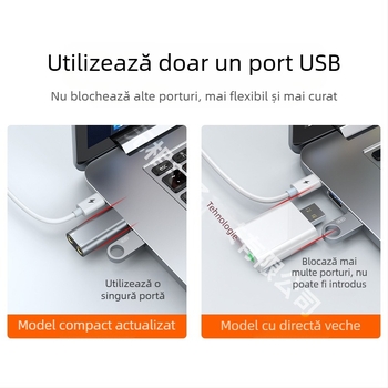 Placă de sunet externă USB, USB la căști + microfon, fără driver, pentru computer desktop, notebook, PS4, placă de sunet externă