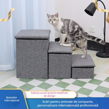 Scări transfrontaliere pentru câini, scări pentru animale de companie, scară pentru cuib de pisică, scări în pantă, scară pentru uz casnic pentru câini mici și mijlocii, scară cu mai multe trepte, en-gros