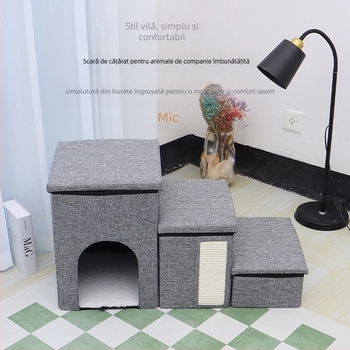 Scări transfrontaliere pentru câini, scări pentru animale de companie, scară pentru cuib de pisică, scări în pantă, scară pentru uz casnic pentru câini mici și mijlocii, scară cu mai multe trepte, en-gros