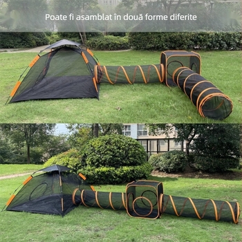 Cușcă nouă pentru animale de companie din patru piese, tunel de joc pentru pisici și câini, set combinat aleatoriu, cort portabil pliabil pentru animale de companie