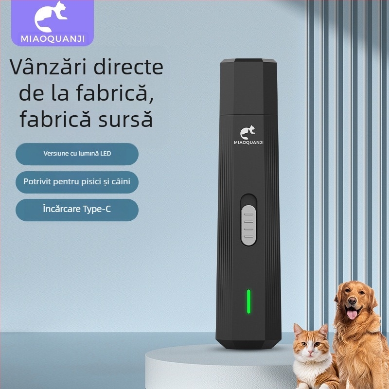 Polizor electric de unghii pentru animale de companie, popular transfrontalier, foarfece de manichiură convenabile, foarfece de unghii pentru pisici și câini, clește de unghii pentru animale