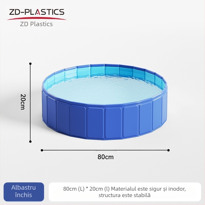 Piscină gonflabilă nouă pentru animale de companie, piscină cu nisip din PVC pentru pisici și câini, piscină pentru copii, cadă de baie pliabilă gonflabilă gratuită