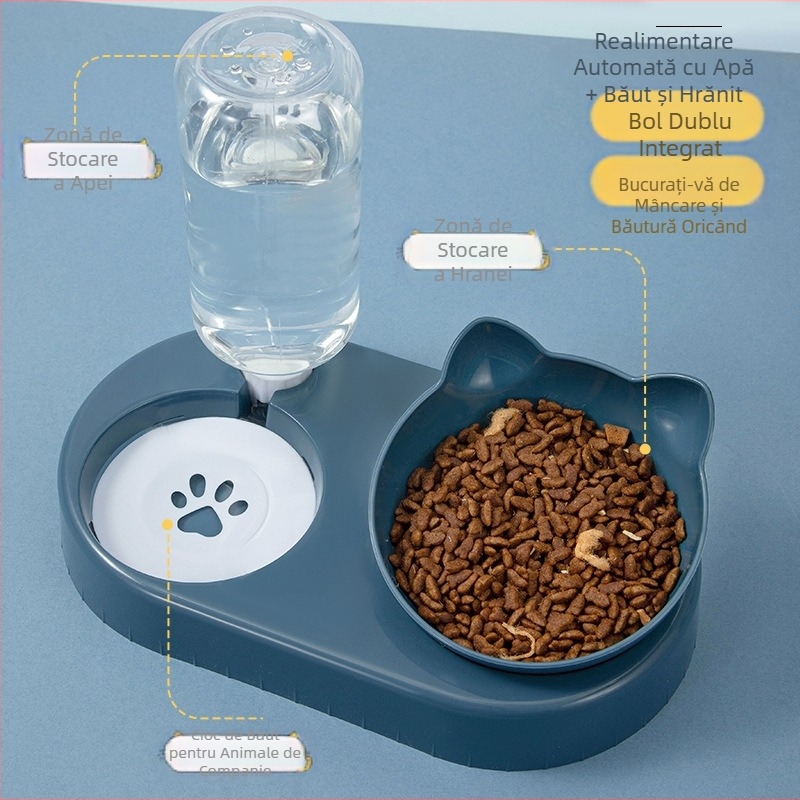 Bol pentru pisici, bol dublu, bazin pentru câini, bol automat pentru apă potabilă, bazin pentru hrană, bol pentru câini, bol pentru pisici, bol cu apă anti-șoc, bazin pentru orez, provizii pentru animale de companie