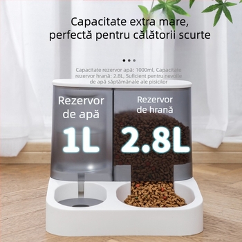 Nou hrănitor automat vizual pentru animale de companie, adăpător pentru pisici, bol pentru câini, bazin pentru pisici, bol pentru hrănire cu apă, găleată pentru depozitarea hranei pentru câini