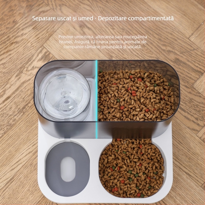 Nou hrănitor automat vizual pentru animale de companie, adăpător pentru pisici, bol pentru câini, bazin pentru pisici, bol pentru hrănire cu apă, găleată pentru depozitarea hranei pentru câini