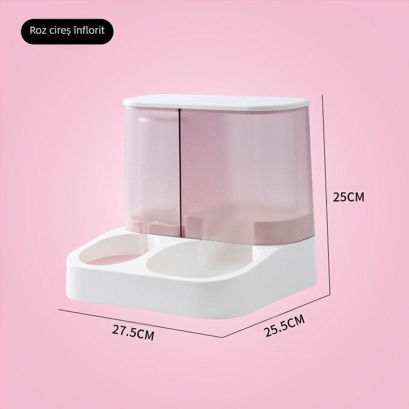 Nou hrănitor automat vizual pentru animale de companie, adăpător pentru pisici, bol pentru câini, bazin pentru pisici, bol pentru hrănire cu apă, găleată pentru depozitarea hranei pentru câini