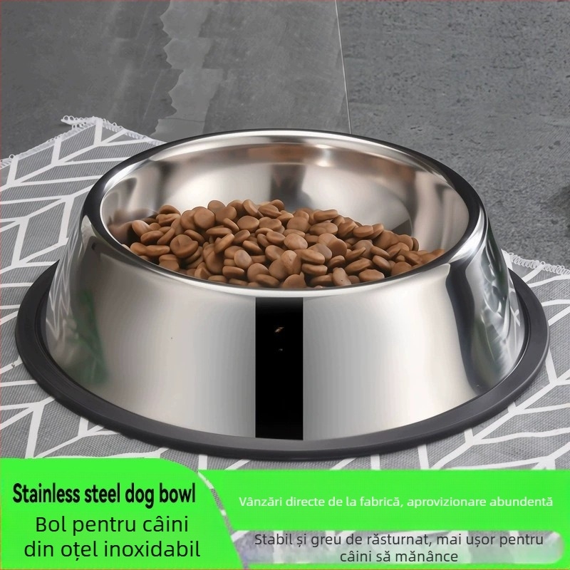 Bol pentru câini din oțel inoxidabil, bol pentru câini, bol anti-șoc, bol pentru câini, hrănitor pentru câini mari, bol pentru câini, supradimensionat